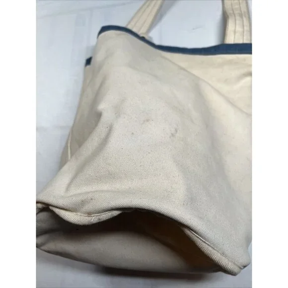 Gap Bucket Tote Bag Canvas Blue Jean Denim - Picture 6 of 7